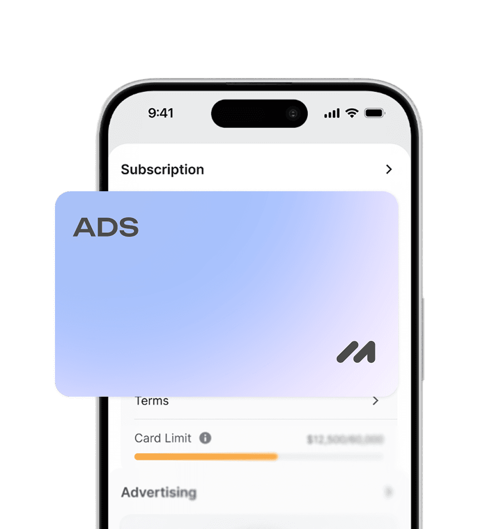 Virtual cards for paying for advertising